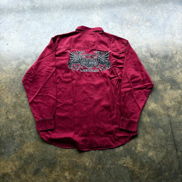 Vintage Y2k Unique Harley Embroidered Shirt - Picture 4 of 5